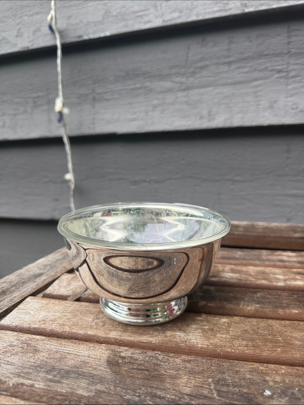 Gorham Silver-Tone Footed Serving Bowl